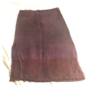 Long hemp skirt deep purple hand made size 6